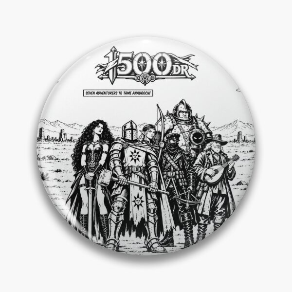 Item preview, 1500DR - Seven adventurers to tame Anauroch! (Retro) designed and sold by The Druids Dungeon.