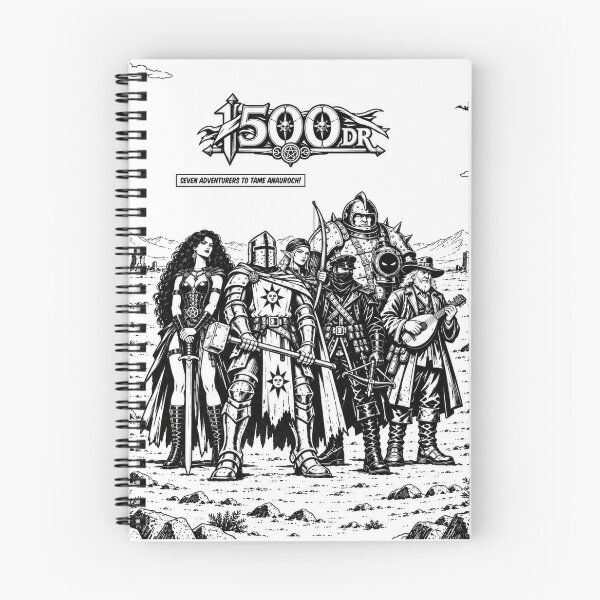 Item preview, 1500DR - Seven adventurers to tame Anauroch! (Retro) designed and sold by The Druids Dungeon.