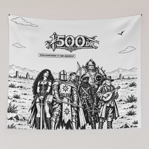 Item preview, 1500DR - Seven adventurers to tame Anauroch! (Retro) designed and sold by The Druids Dungeon.