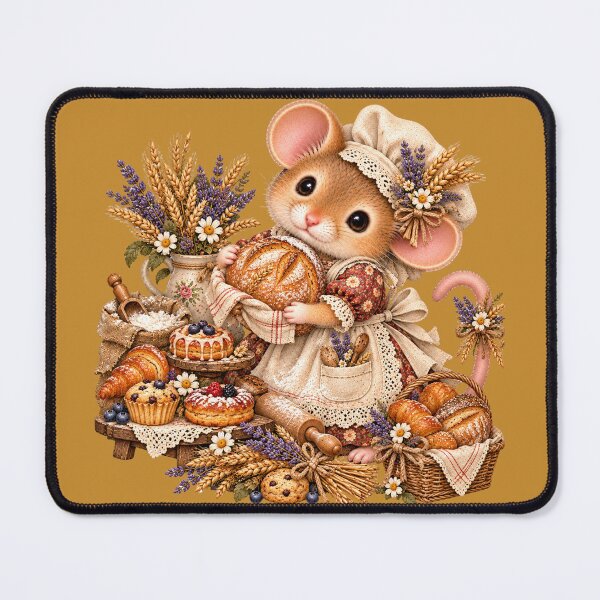 Item preview, Premium Cottagecore Little Baker Dormouse Art – Vintage Storybook Print designed and sold by MagicMakerPh.