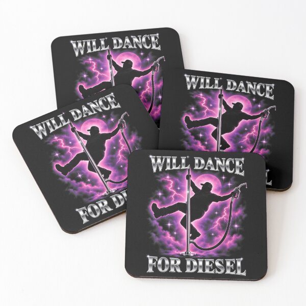Item preview, Will Dance for Diesel Funny Truck Driver Automotive Humor designed and sold by InkStormPro.
