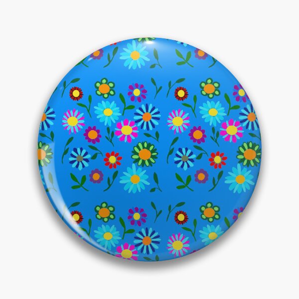 Item preview, Colorful Floral Arrangement on Blue designed and sold by Elaine M Hayward .