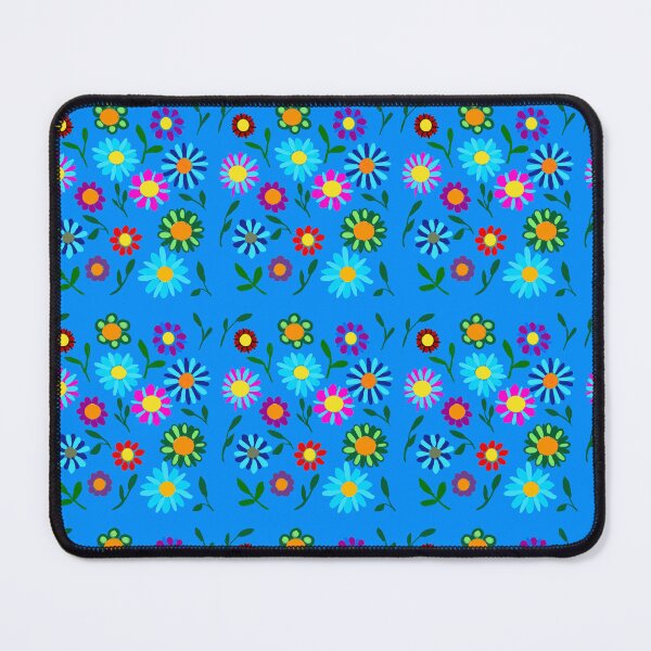 Item preview, Colorful Floral Arrangement on Blue designed and sold by Elaine M Hayward .