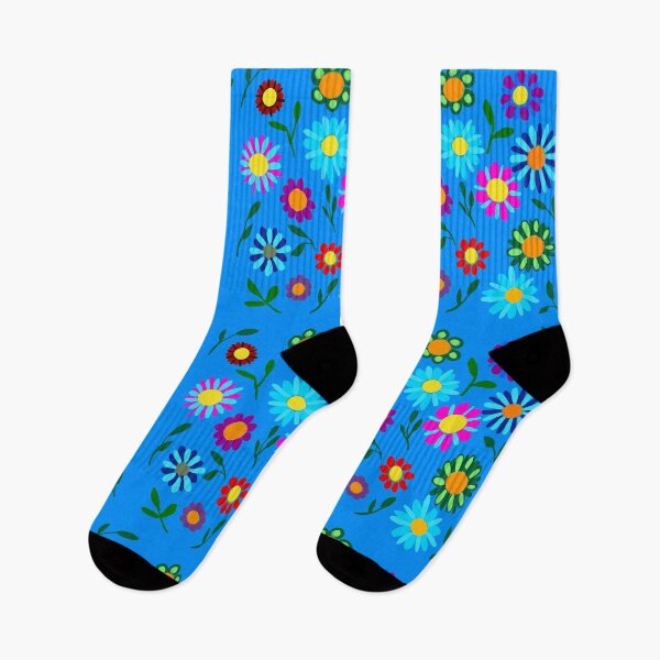 Item preview, Colorful Floral Arrangement on Blue designed and sold by Elaine M Hayward .