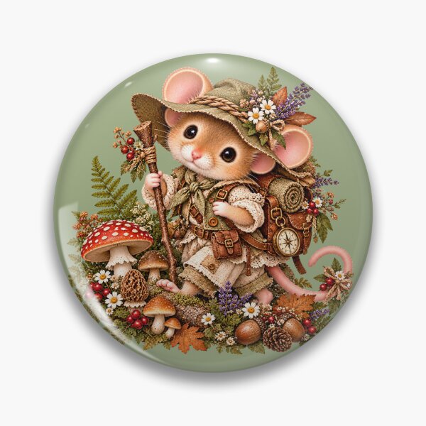 Item preview, Premium Cottagecore Woodland Explorer Mouse Art – Vintage Print designed and sold by MagicMakerPh.