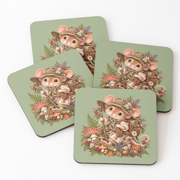 Item preview, Premium Cottagecore Woodland Explorer Mouse Art – Vintage Print designed and sold by MagicMakerPh.
