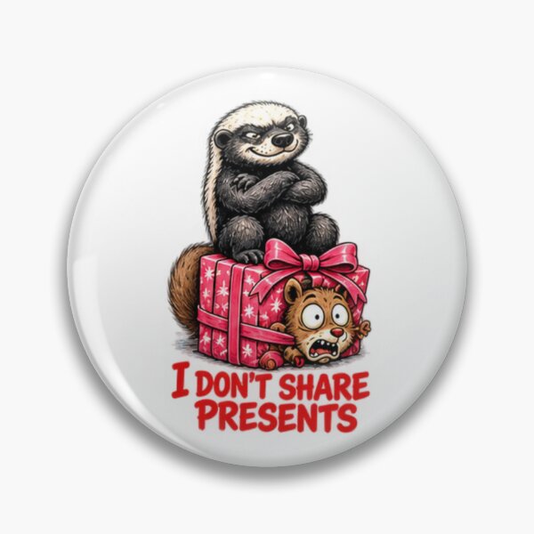 Item preview, Funny Honey Badger I Don't Share Presents Christmas designed and sold by paintingnou.