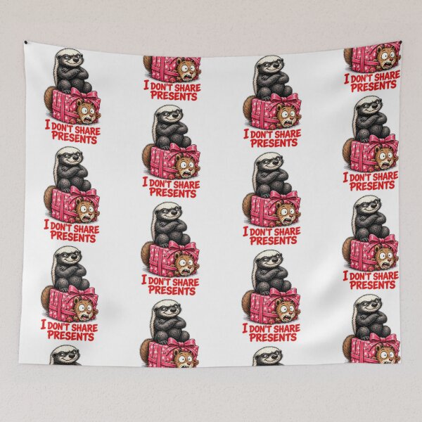 Item preview, Funny Honey Badger I Don't Share Presents Christmas designed and sold by paintingnou.