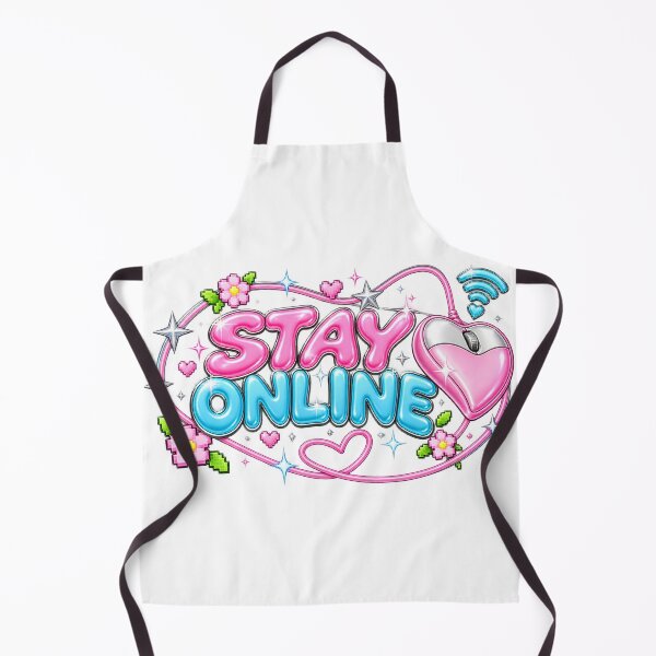 Item preview, Stay Online Y2K Heart designed and sold by CarrotBadminton.