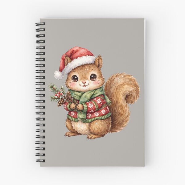 Item preview, Christmas Squirrel with Pinecones and Cozy Knitwear designed and sold by PunchDrop.
