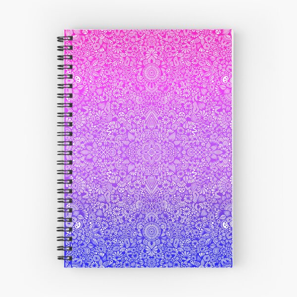 Item preview, Neon Pink Purple Blue Galaxy Gradient Mandala Pattern designed and sold by FioreDiCiliegio.