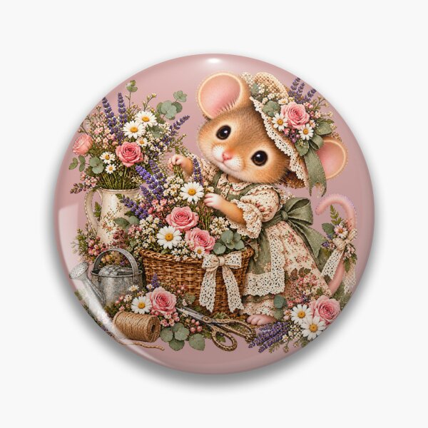 Item preview, Premium Cottagecore Flower Shop Dormouse Art – Vintage Botanical Print designed and sold by MagicMakerPh.