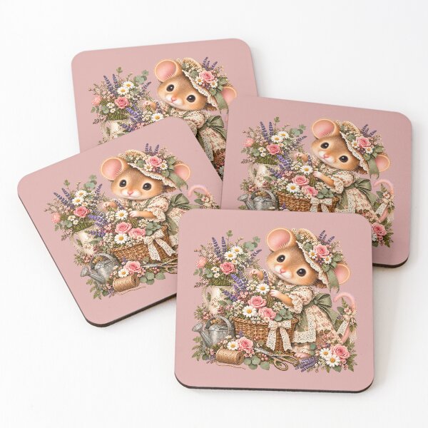 Item preview, Premium Cottagecore Flower Shop Dormouse Art – Vintage Botanical Print designed and sold by MagicMakerPh.