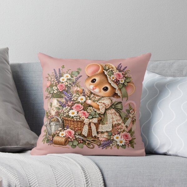Item preview, Premium Cottagecore Flower Shop Dormouse Art – Vintage Botanical Print designed and sold by MagicMakerPh.