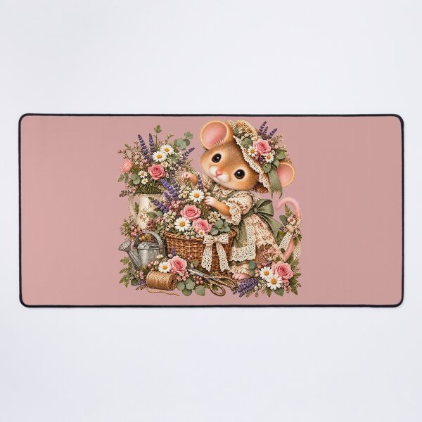 Item preview, Premium Cottagecore Flower Shop Dormouse Art – Vintage Botanical Print designed and sold by MagicMakerPh.