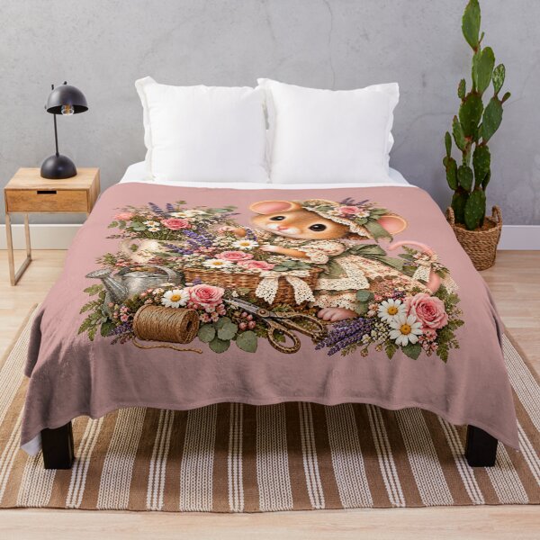 Item preview, Premium Cottagecore Flower Shop Dormouse Art – Vintage Botanical Print designed and sold by MagicMakerPh.