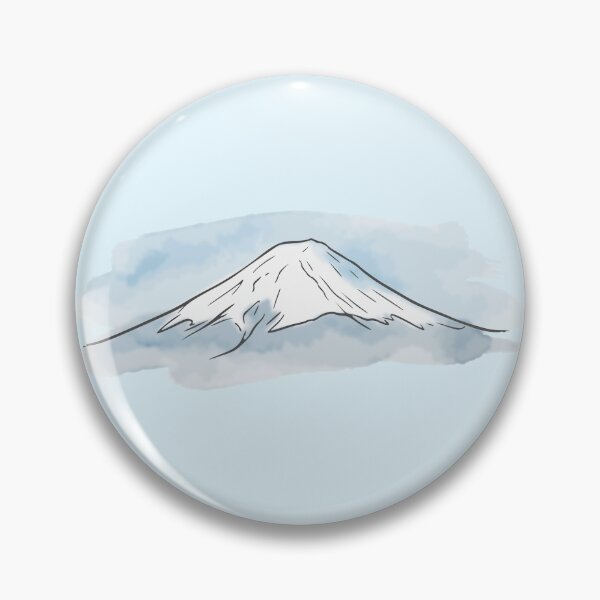 Item preview, Mount Fuji Watercolor Ink Line Art Print designed and sold by Heaton-B-Design.