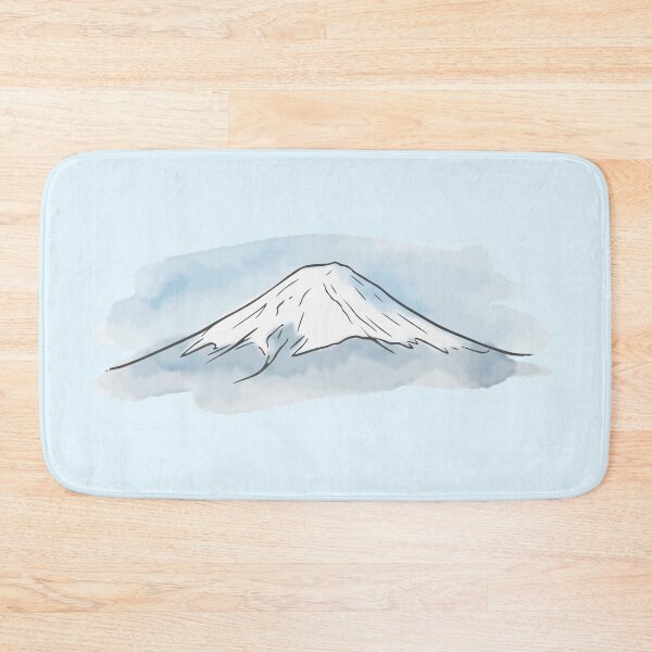 Item preview, Mount Fuji Watercolor Ink Line Art Print designed and sold by Heaton-B-Design.