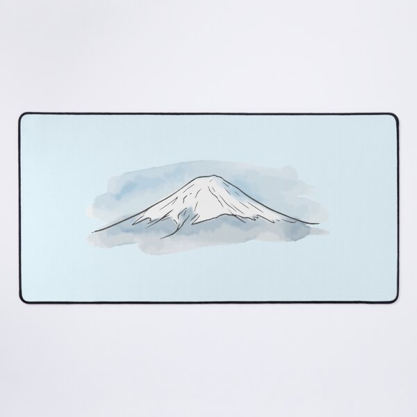 Item preview, Mount Fuji Watercolor Ink Line Art Print designed and sold by Heaton-B-Design.