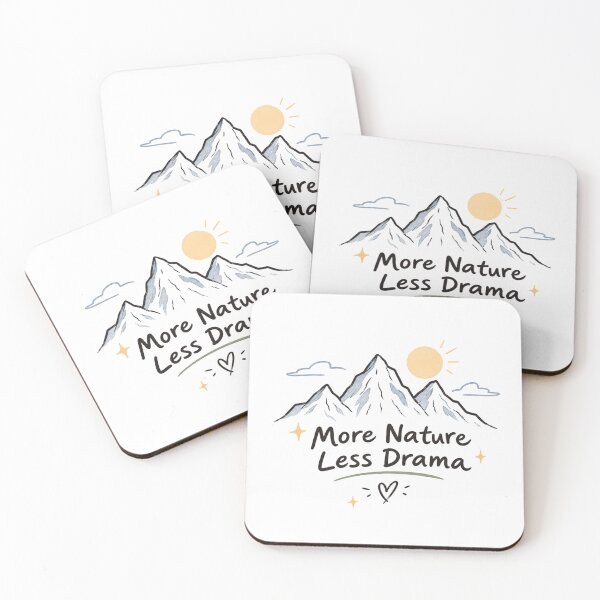 Item preview, More nature, less drama | minimalist mountain aesthetic.  designed and sold by K-Fashion Hub.
