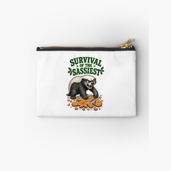 Item preview, Funny Honey Badger Survival of the Sassiest Christmas designed and sold by paintingnou.