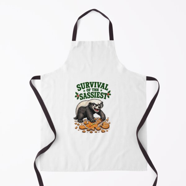Item preview, Funny Honey Badger Survival of the Sassiest Christmas designed and sold by paintingnou.