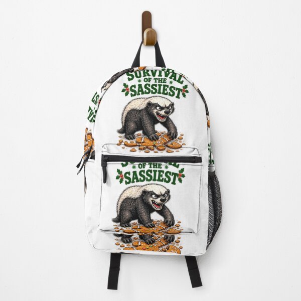 Item preview, Funny Honey Badger Survival of the Sassiest Christmas designed and sold by paintingnou.