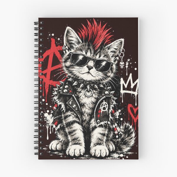 Item preview, Punk Rock Cat Anarchy Sunglasses Mohawk designed and sold by ShopFanCreation.