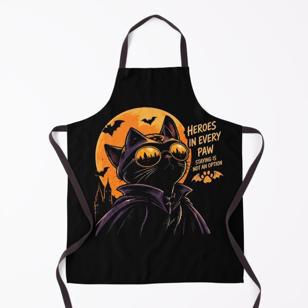 Item preview, Heroes In Every Paw Superhero Cat Halloween Art Illustration designed and sold by Retro Whiskers.