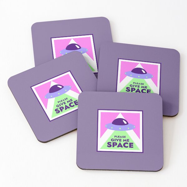 Item preview, Please Give Me Space Retro UFO - Funny Introvert Alien Decal designed and sold by PixellaneArt.