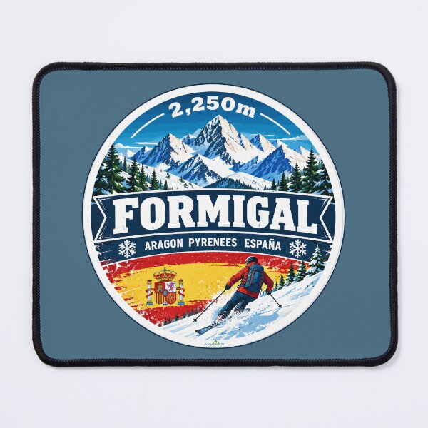 Item preview, Formigal Spain Pyrenees Ski Skiing Sticker TShirt 01 designed and sold by OuterShellUK.