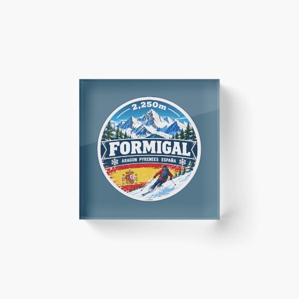 Item preview, Formigal Spain Pyrenees Ski Skiing Sticker TShirt 01 designed and sold by OuterShellUK.