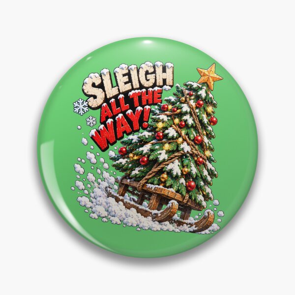 Item preview, Sleigh All The Way – Funny Christmas Tree Sledding designed and sold by Ania & Maxiu.