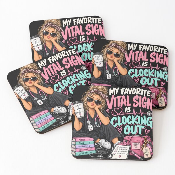 Item preview, My Favorite Vital Sign Is Clocking Out – Funny Nurse Humor designed and sold by Fragy72.