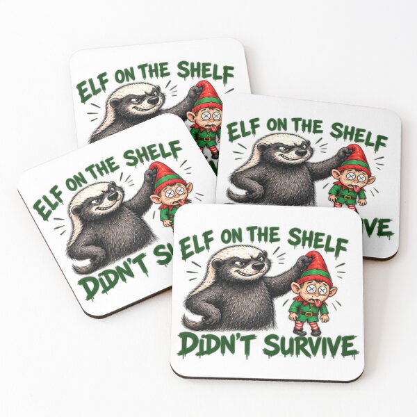Item preview, Funny Honey Badger Elf Didn't Survive Christmas designed and sold by paintingnou.