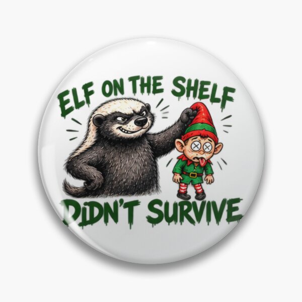 Item preview, Funny Honey Badger Elf Didn't Survive Christmas designed and sold by paintingnou.