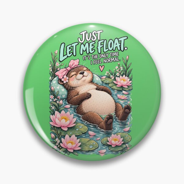 Item preview, Just Let Me Float – Funny Pregnancy Otter designed and sold by Ania & Maxiu.
