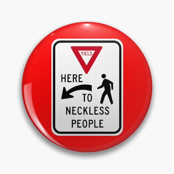 Item preview, Yield Here to Necklace People Sign designed and sold by Karate Octopus.