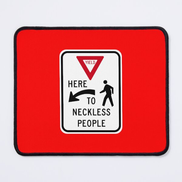 Item preview, Yield Here to Necklace People Sign designed and sold by Karate Octopus.
