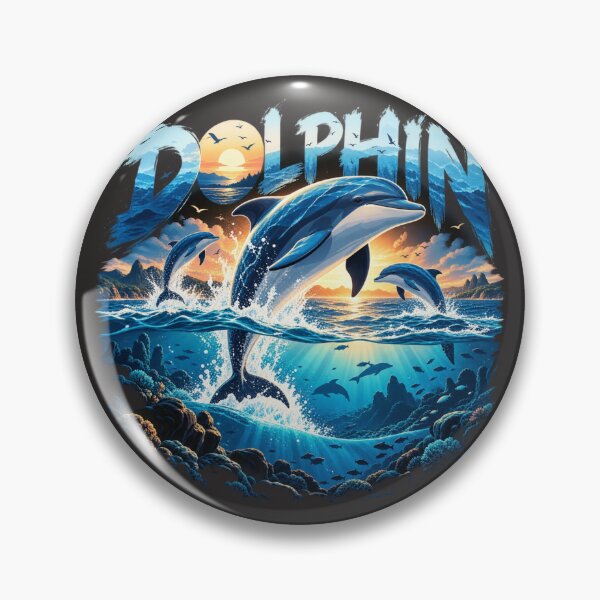 Item preview, Dolphin Ocean Adventure | Majestic Marine Life Sunset Graphic designed and sold by UNVYRE.