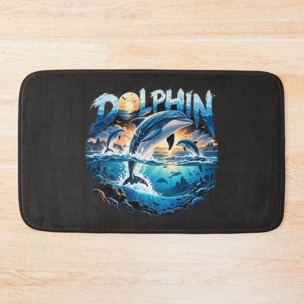 Item preview, Dolphin Ocean Adventure | Majestic Marine Life Sunset Graphic designed and sold by UNVYRE.