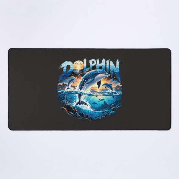 Item preview, Dolphin Ocean Adventure | Majestic Marine Life Sunset Graphic designed and sold by UNVYRE.