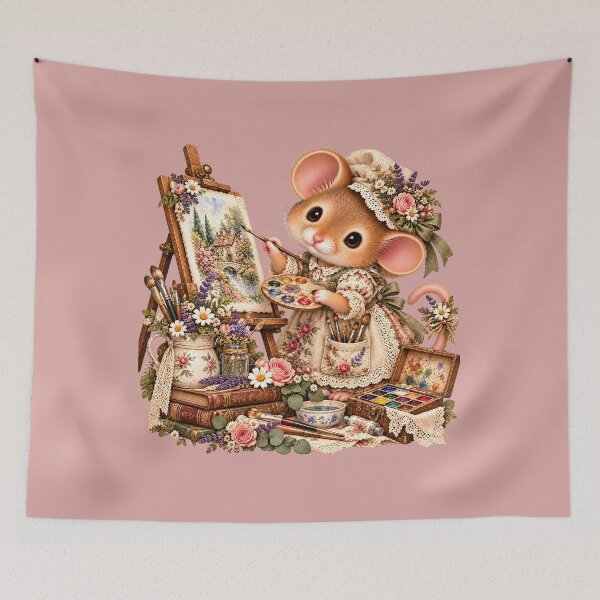 Item preview, Premium Cottagecore Artist Dormouse Art – Vintage Storybook Print designed and sold by MagicMakerPh.