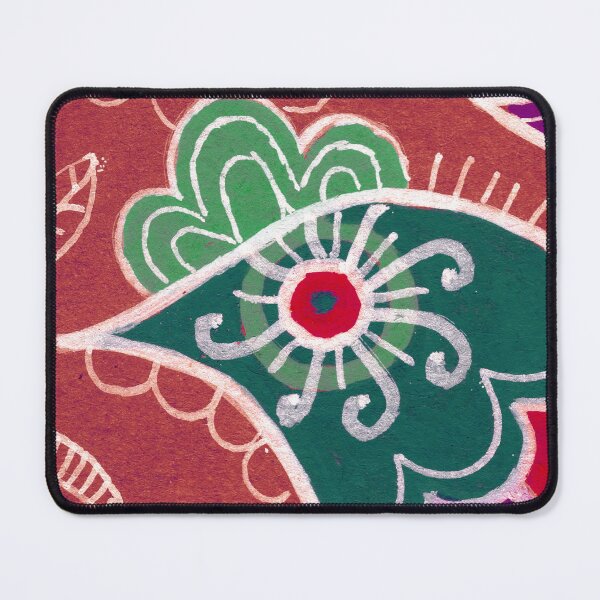 Item preview, Folk Art Bird Pattern in Red, Purple and Teal designed and sold by Fani*.