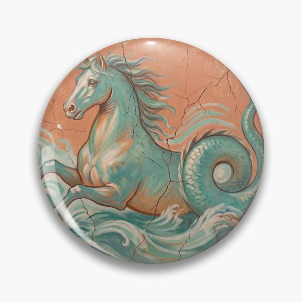 Item preview,  Ancient Roman Hippocampus Fresco Fragment designed and sold by codex antique.