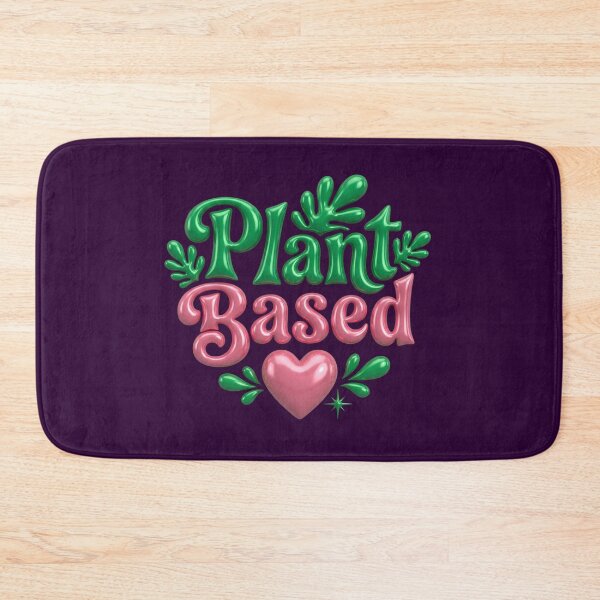 Item preview, Plant Based: Shiny Vegan Typography Art designed and sold by Festive Bug.