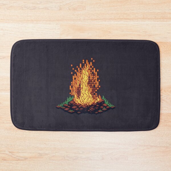 Item preview, Pixel Art Fire Blaze Retro Digital Artwork designed and sold by Glitchart66.