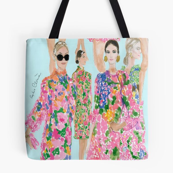 Item preview, Preppy fashion illustration sketches designed and sold by SophieClimaArt.