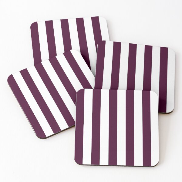 Item preview, Cabana stripes in plum and white designed and sold by RishabhArts1.