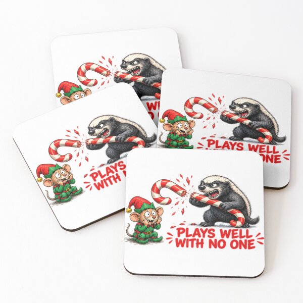 Item preview, Funny Honey Badger Plays Well With No One Christmas designed and sold by paintingnou.